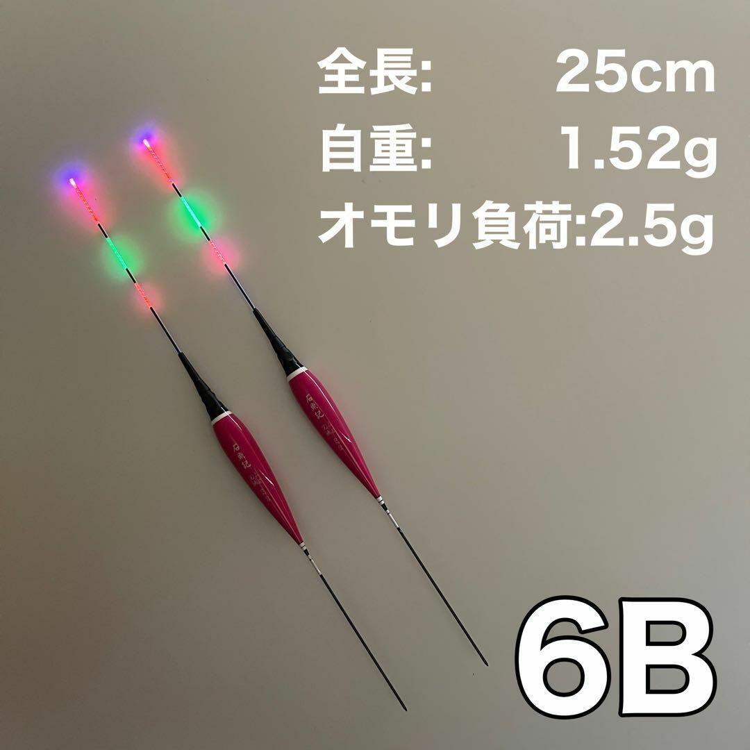 棒ウキ 6B 2本セット 電気ウキ LED へら浮き ヘラウキ グレ チヌ拍卖