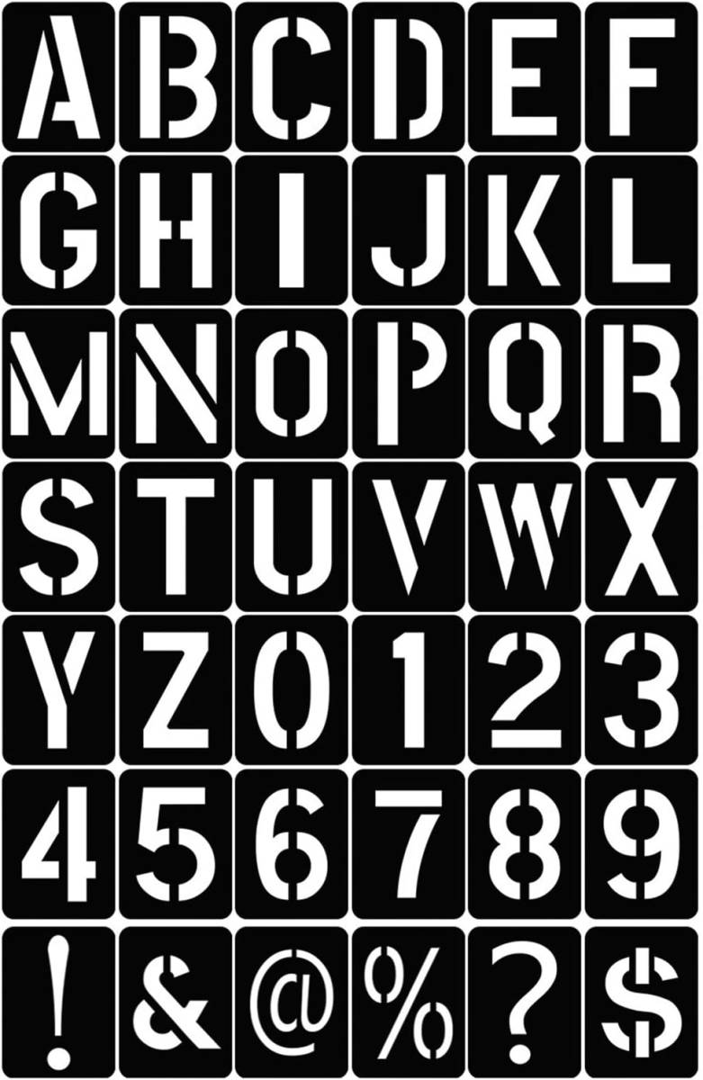 ★★KAKAYAYA ステンシル 42PCS ステンシル 文字 数字 テンプレート 洗えるアルファベットステンシルPPアートクラフトテンプレート拍卖