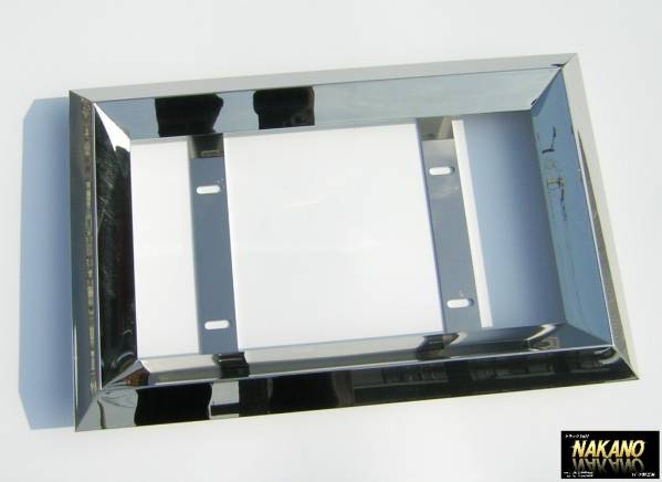 トラック用 ナンバー枠 大型 50角オコシ 鏡面ステンレス 電光ナンバー 自光式対応 拍卖