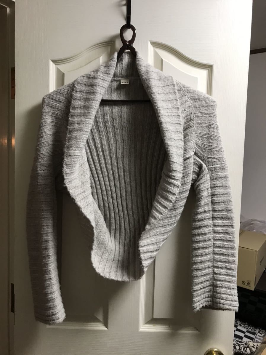 1225☆axes femme☆ベージュ ニットカーディガン M☆中古拍卖