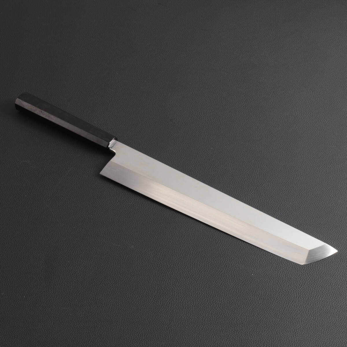 10203 鱧切り 骨切り 尺一 刃渡り330mm 鏡面仕上げ レア 和包丁 料理包丁 刺身包丁 黒檀黒水牛角八角柄拍卖