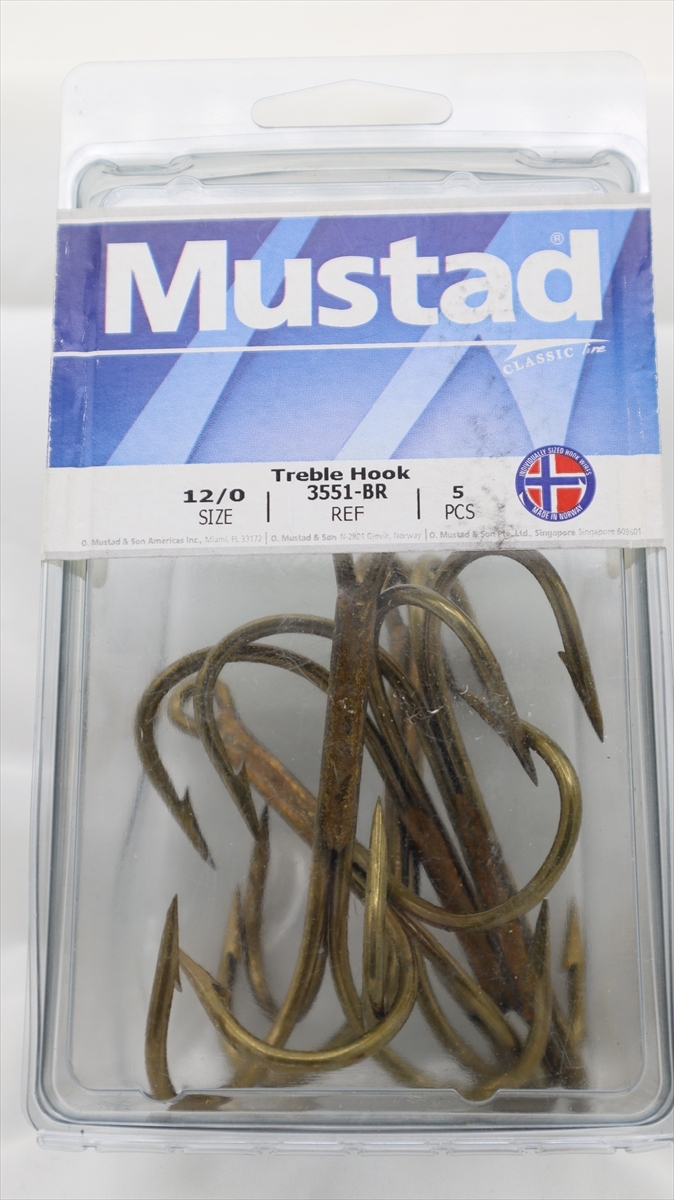 ★☆マスタッド トレブルフック - 12/0 ☆MUSTAD Treble Hooks - 12/0☆★2018-02-1008拍卖