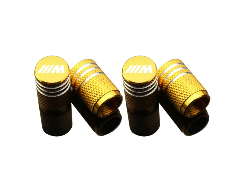 BMW 全車種対応 ///M 金 4個SET タイヤ エアーバルブキャップ拍卖