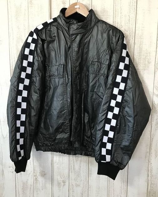 新着・【チェッカーフラッグジャケット】MICHIKO LONDON ミチコロンドン KOSHINO AT SILVER STONE ナイロン ヴィンテージ拍卖