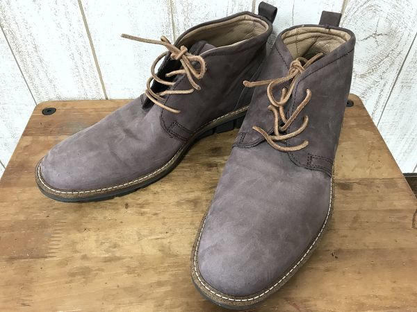 お勧め【チャッカブーツ】ecco エコー レースアップ 茶系 26センチ拍卖