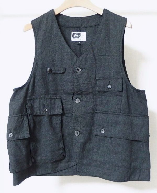 旧タグ Engineered Garments エンジニアードガーメンツ Steelhead Vest スティールヘッド ベスト S拍卖