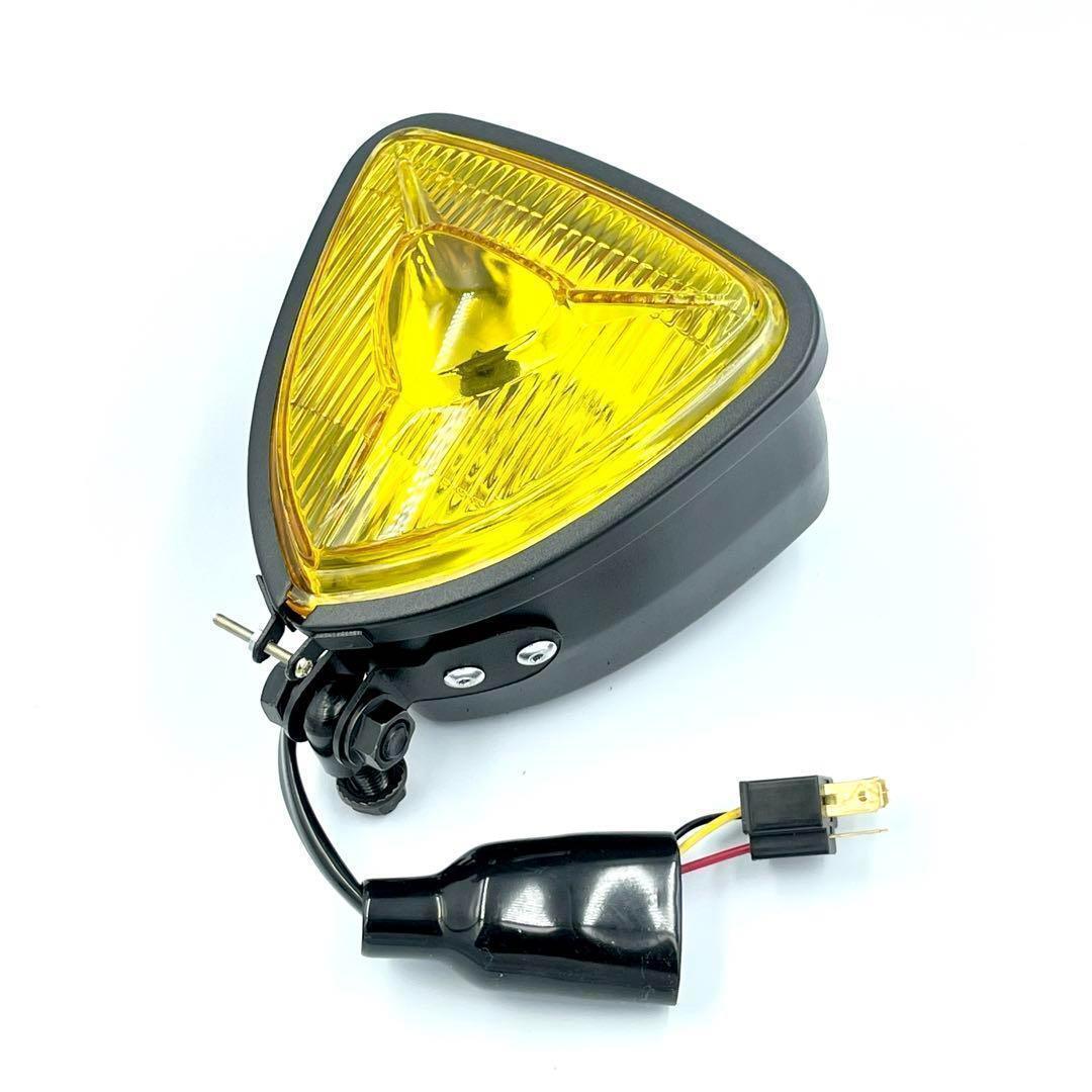 イエロー☆トライアングル ベーツライト H4 ヘッドライト チョッパー ボバー バイク ykshopb拍卖