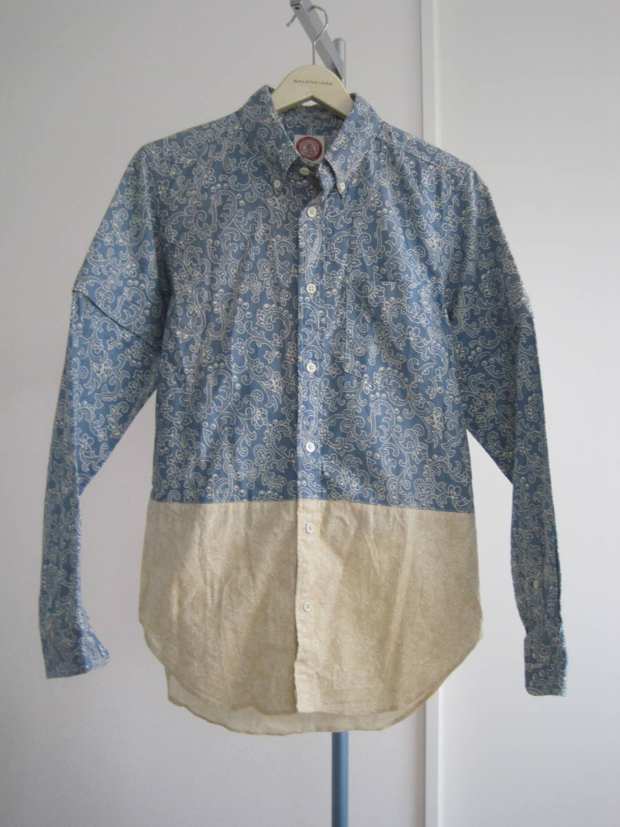 2WAY Jプレス×オープニングセレモニー J.PRESS×OPENING CEREMONY ペイズリー柄 ボタンダウンシャツ S拍卖