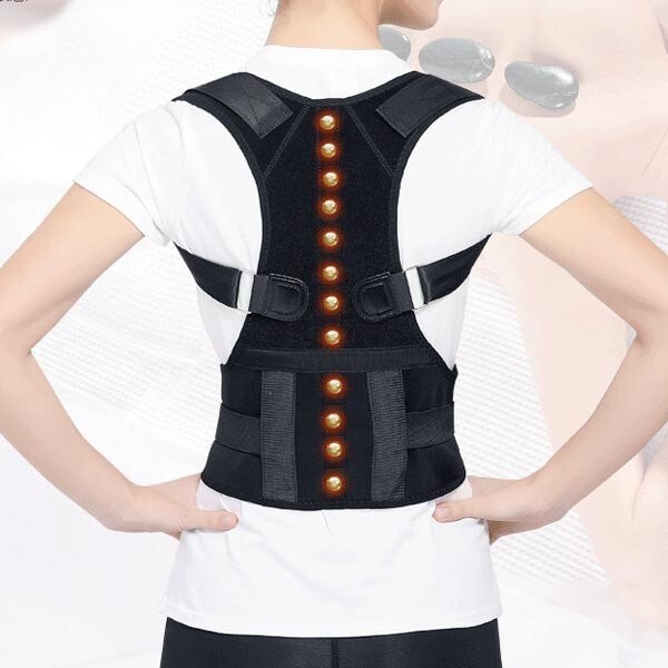 送料無料 背筋矯正ベルト 猫背 矯正 姿勢矯正ベルト 猫背サポーター マグネット 磁石 通気性拍卖