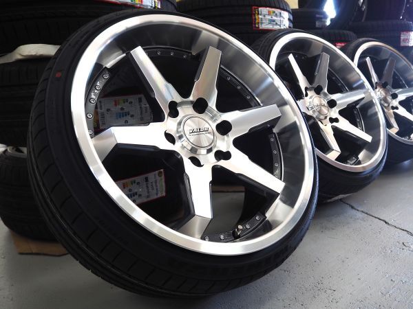 深リム コンケイブ 引っ張り 要オーバーフェンダー VALOR DCR 19inch 6H139.7 9.0J+20 215/35R19 ハイエース拍卖