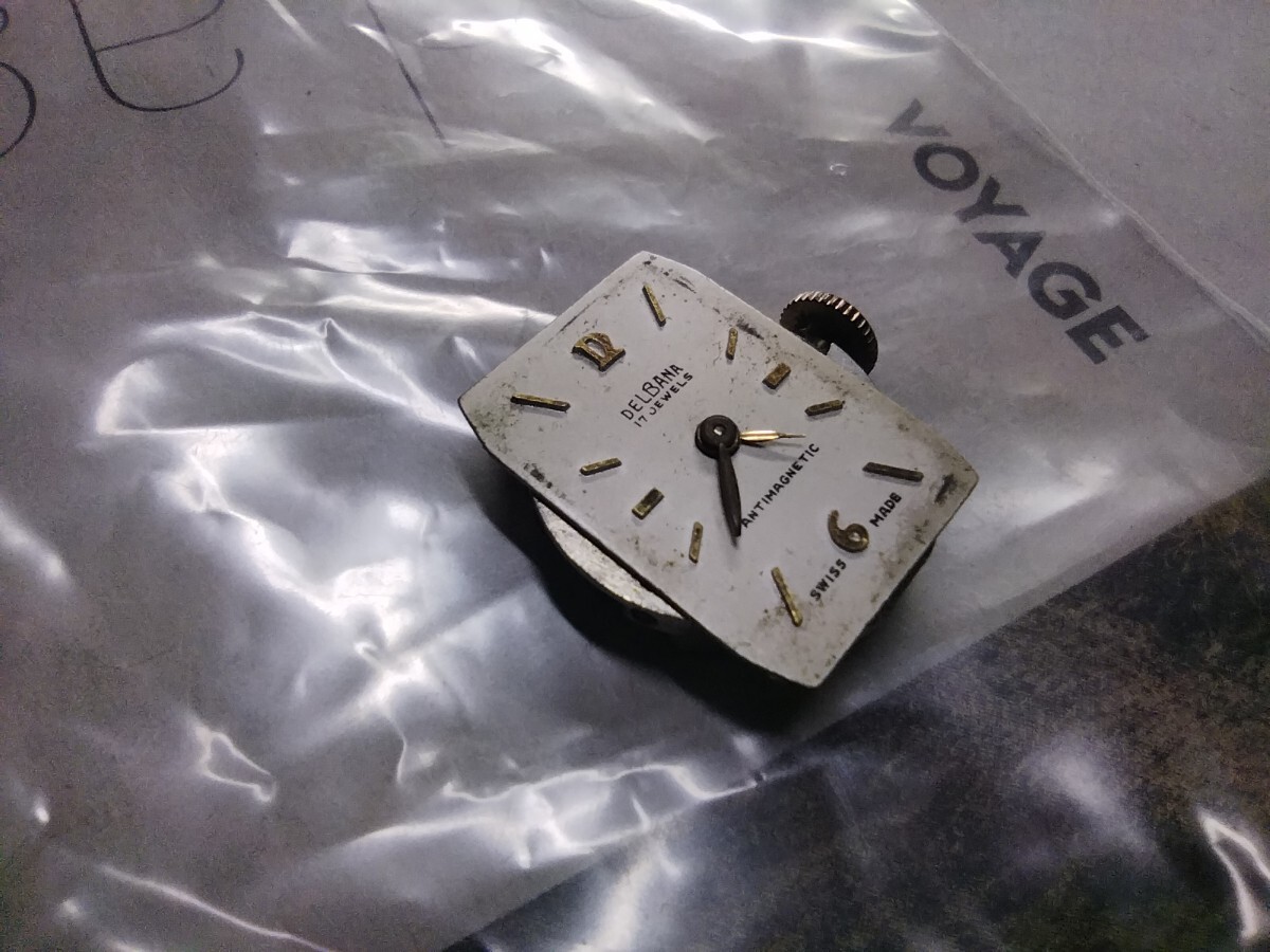 レア【DELBANA 機械式時計】DREFFA Watch 17jewel ムーブメント手巻き時計 ビンテージ アンティーク vintagewatch 50年代 ムーブメント拍卖