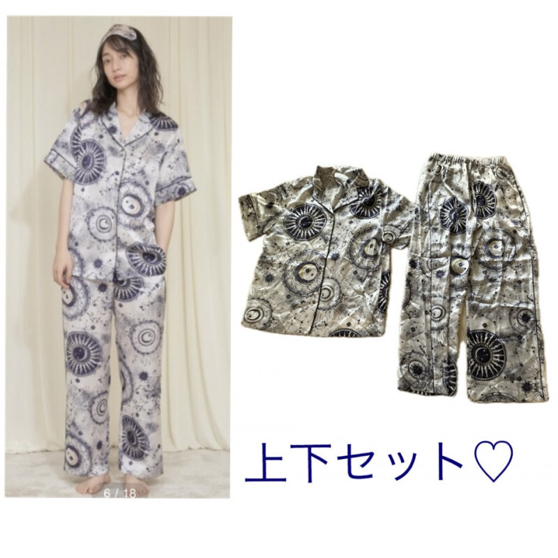 新品 スナイデルホーム 上下セットアップ サテン アルガンオイル ホロスコープ柄 SNIDEL HOME拍卖