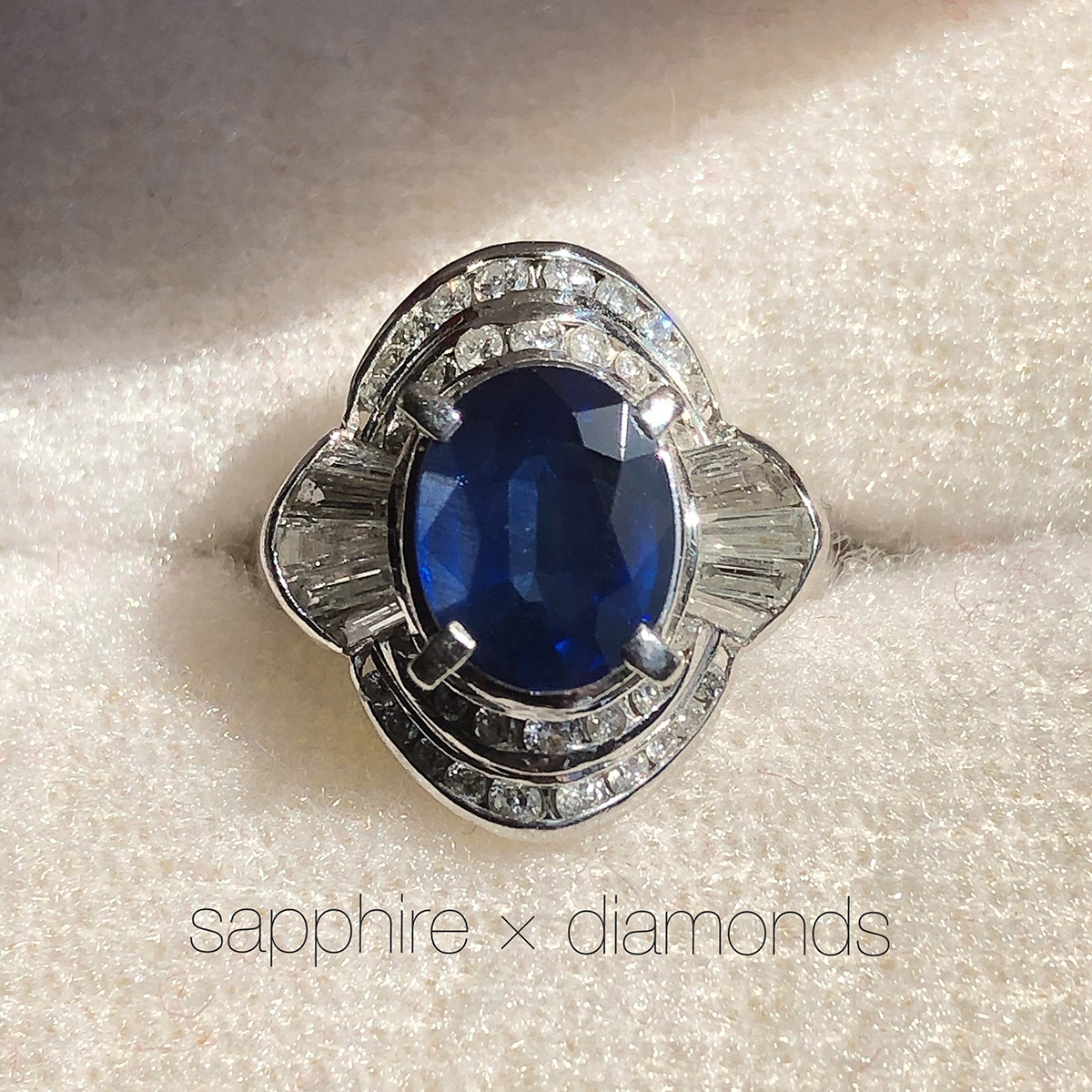 定価250万円 pt900 超豪華 大粒 サファイア 3.00ct ダイヤモンド 0.8ct リング 9.5g 9~10号 レディース アクセサリー ダイヤ 貴金属拍卖