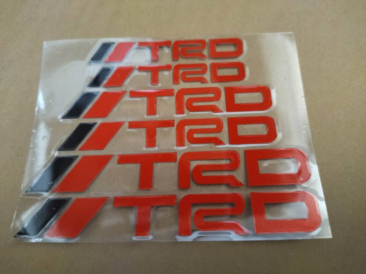 【ゆうパケット送料込】 TRD 耐熱ステッカー レッド 大中小6枚セット ③ トヨタ拍卖