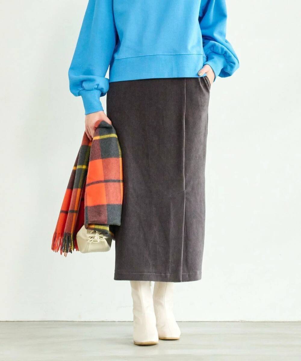 大幅値下げ!新品タグ付き ユナイテッドアローズグリーンレーベルリラクシングUNITED ARROWS green label relaxing ロングスカート DK.GRAY拍卖