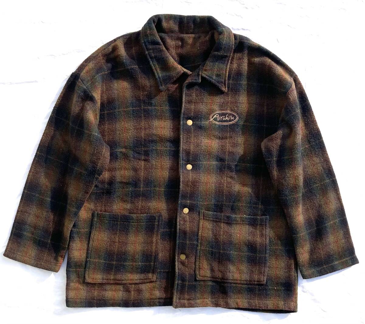 90s USA製 AIR WALK オンブレ ジャケット カバーオール ビンテージ スケート シャドウ拍卖