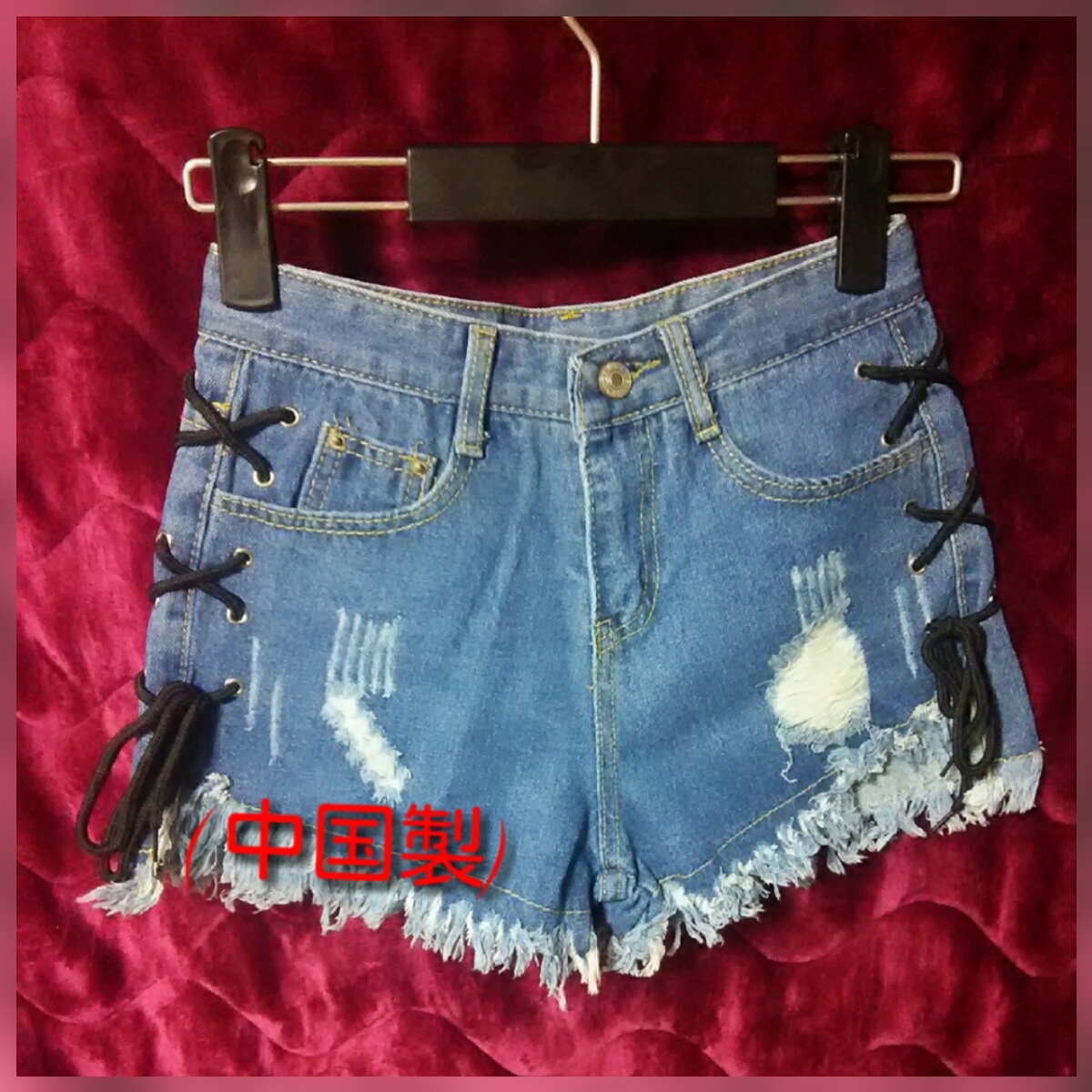 デニム ショートパンツ Sサイズ ノーブランド 未使用 タグ付き拍卖