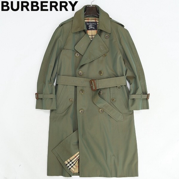 ヴィンテージ◆BURBERRYS バーバリー 裏地ノバチェック柄 コットン トレンチ コート拍卖