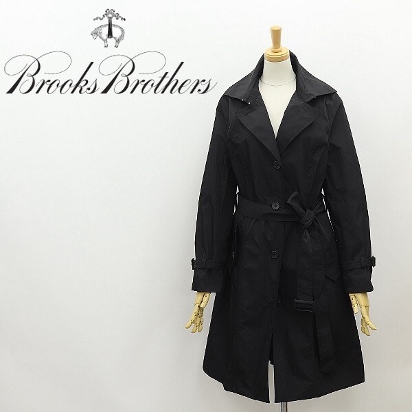 ◆BROOKS BROTHERS ブルックス ブラザーズ ベルテッド スプリング コート 黒 ブラック 2拍卖