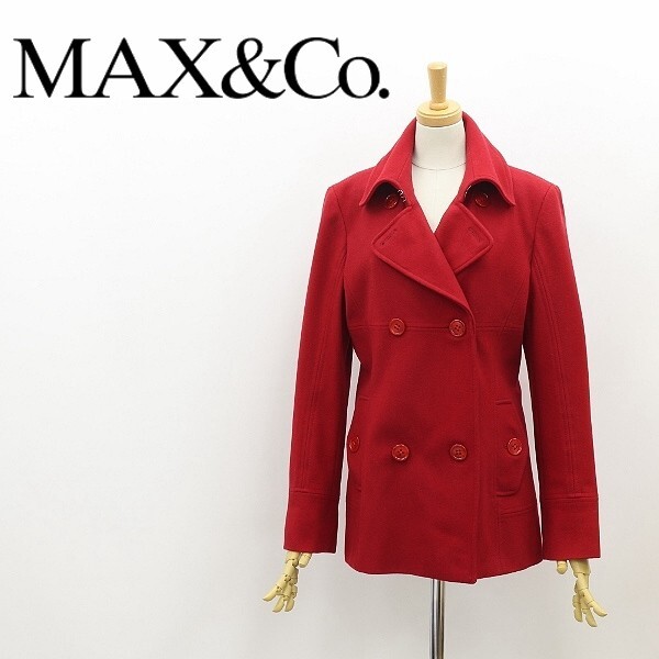 ◆MAX&Co. マックスマーラ ウール Pコート 赤 レッド 40拍卖