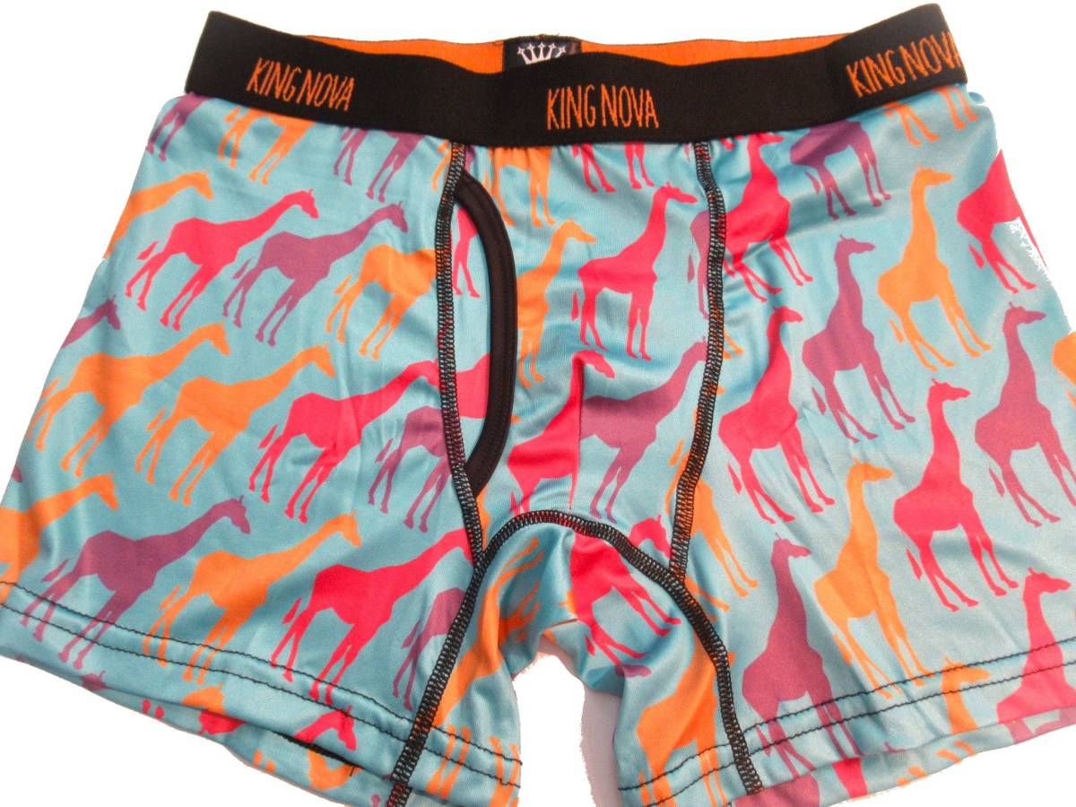 メンズファッション 下着 ブリーフ ボクサーパンツ KING NOVA/キングノバ 前開きボクサーパンツ(M )ブルー キリン p607拍卖
