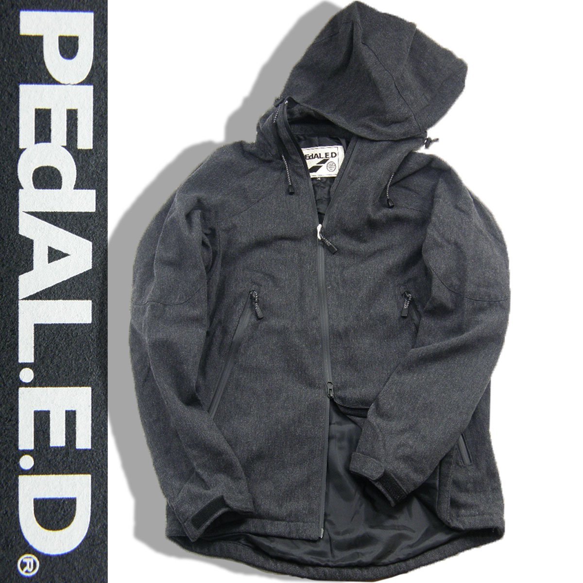 新品 PEdALED 日本製 【街乗り サイクル バイク】街着 アウター 秋冬 L ウール フード ★262721 ペダレッド拍卖