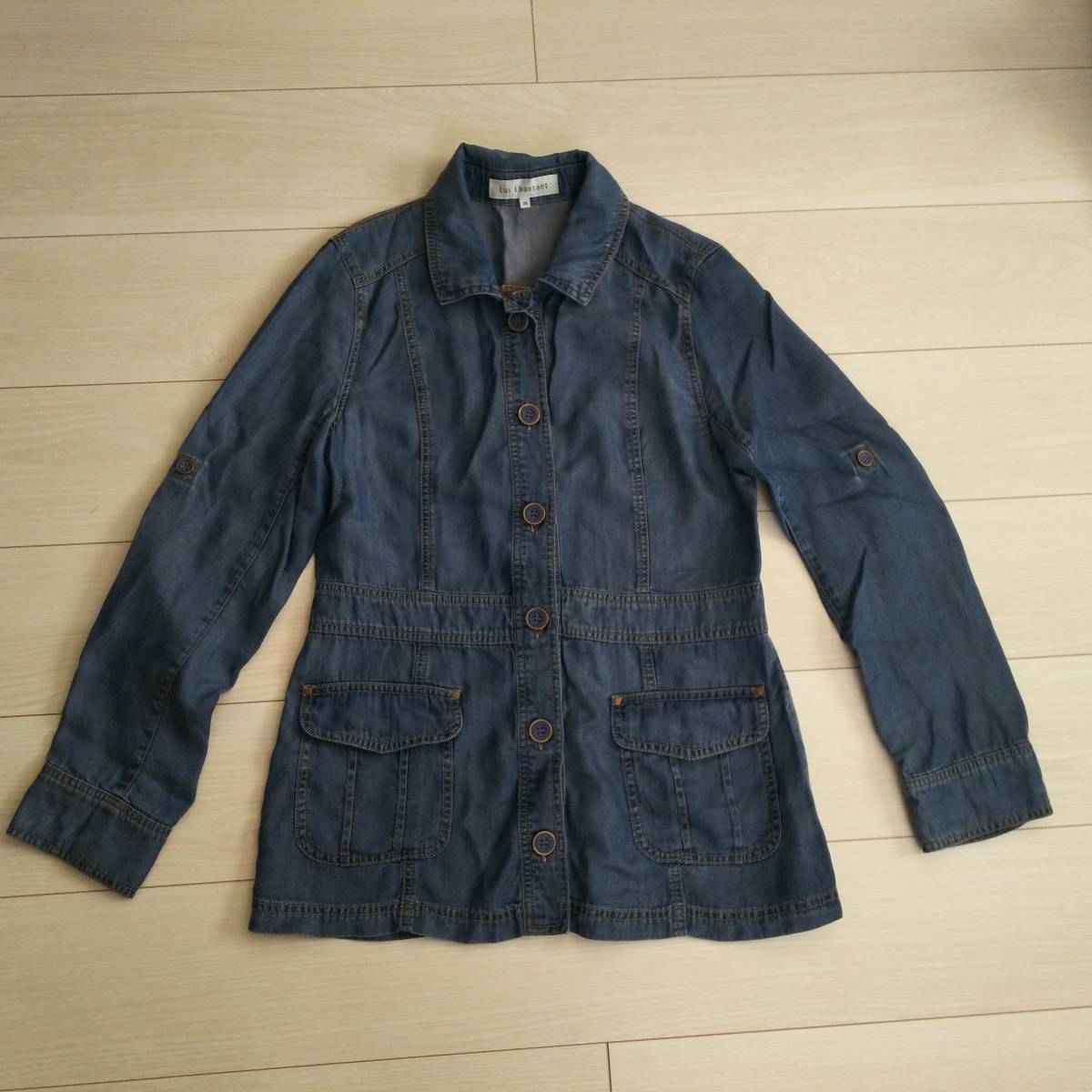 ★Lui Chantant ルイシャンタン 長袖シャツ インディゴ染め リヨセル100% ワールド★拍卖