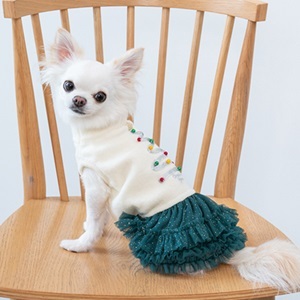 新品★ペット服★CRAZYBOO★ツリーチュールワンピース★Mサイズ★胴回り37~39cm★犬服★24拍卖