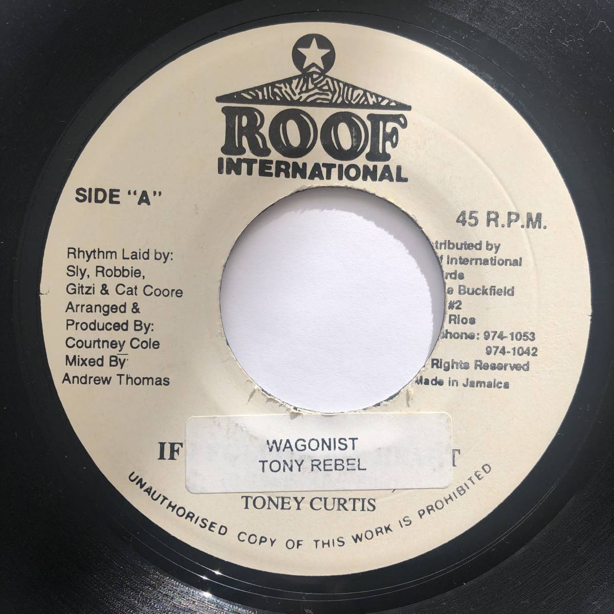 試聴 / TONY REBEL / WAGONIST /REGGAE/DANCEHALL/jugglin/90s/big hit !!/7inch拍卖