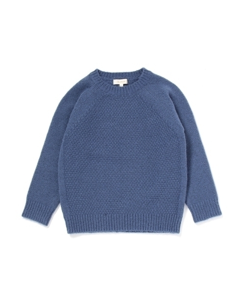 新品 HusHusH カノコ編みラグランニットプルオーバー グレー 12(120cm) 定価2530円拍卖