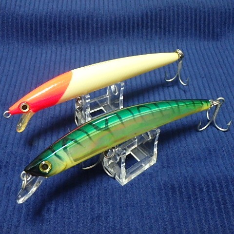 ヨーヅリ クリスタルミノー SW130S シンキング サバ・ マリア プリンセスM 130F レッドヘッド 美品2本セット!拍卖