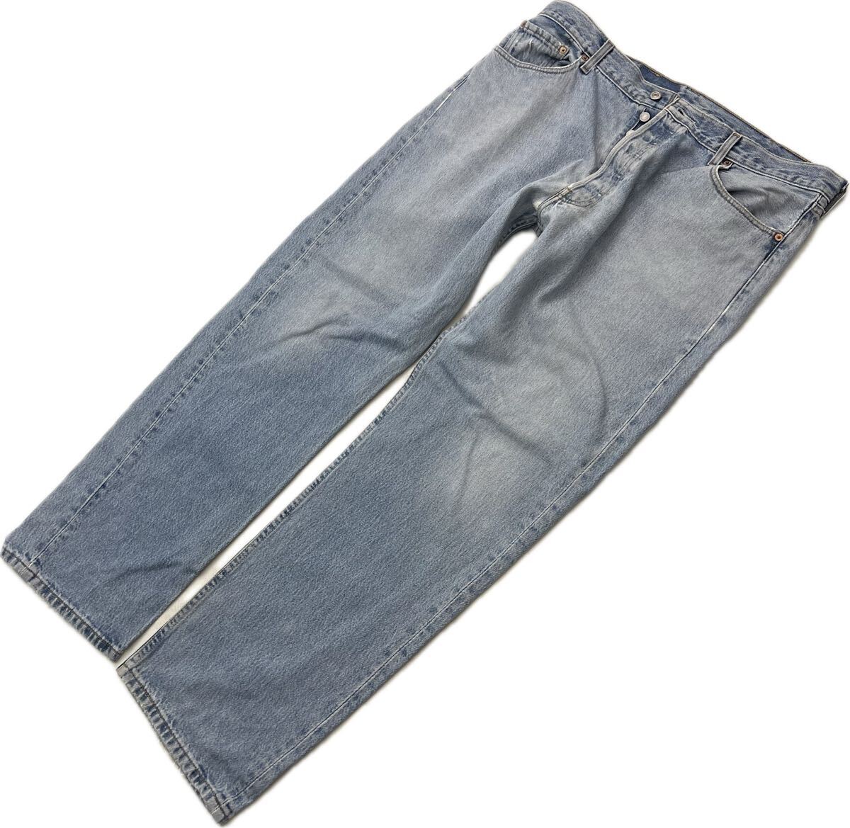 90s ☆ LEVIS ☆ リーバイス 501 ビッグサイズ W40 デニムパンツ ジーンズ ライトブルー アメカジ ゆるだぼ ストリート 定番 古着■JS1395拍卖