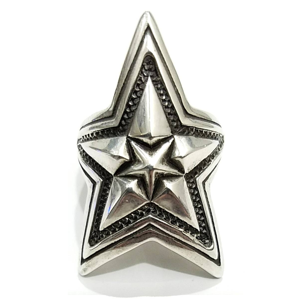 未使用CODY SANDERSONスターインスター リング16号(14号~14.5号~15号)シルバーStar in Starインディアンジュエリー指輪コディサンダーソン拍卖