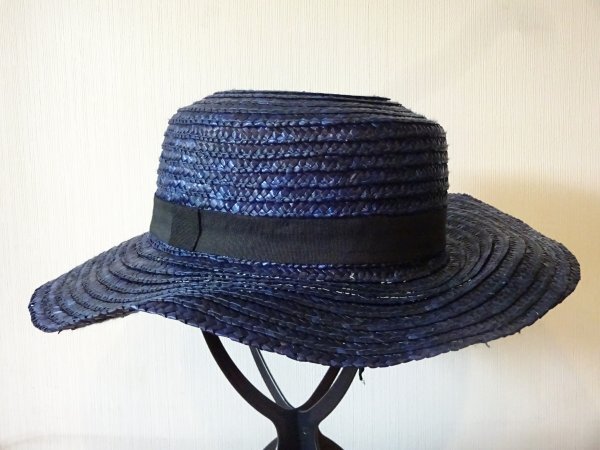 J 2OZ J メンズ・レディース 紺色帽子 ペーパーハット サイズ57cm〜59cm キャップ 帽子 つば広拍卖
