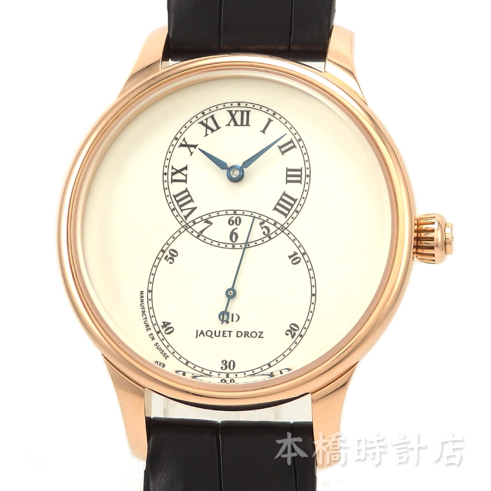 【中古】K18RG ジャケ・ドロー JAQUET DROZ グランセコンド J014013201 箱・正規保証書(2010年7月発行)付拍卖