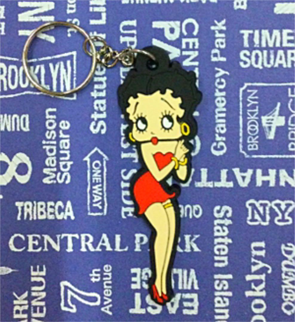 ラバーキーリング/ BETTY BOOP ベティ キーホルダー アメリカン雑貨 アメキャラ 女の子 立体 鍵 アクセサリー 小物 アメカジ カギ拍卖