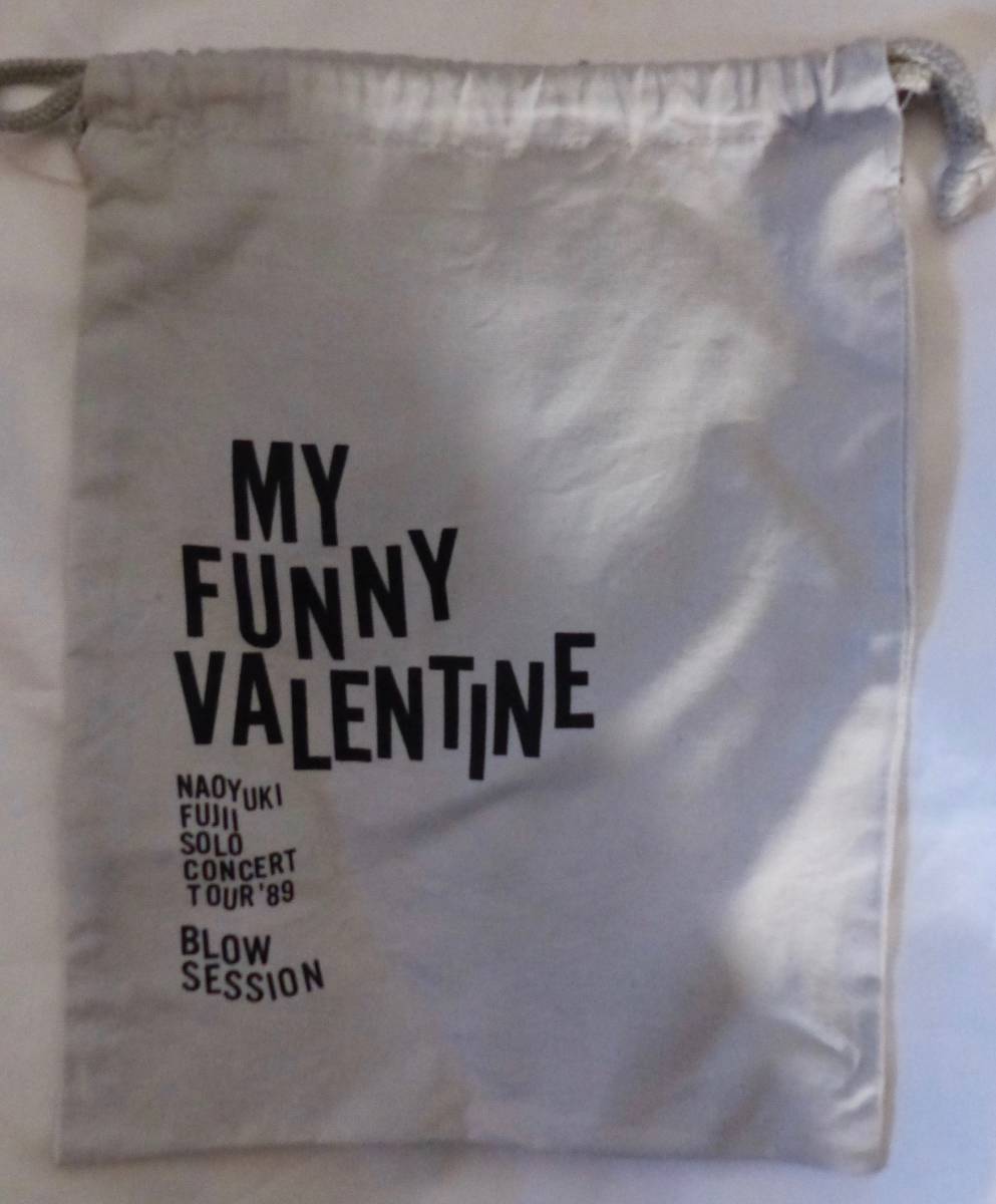 藤井尚之 コンサートツアー'89 BLOW SESSION グッズ 巾着袋 MY FUNNY VALENTINE チェッカーズ 拍卖