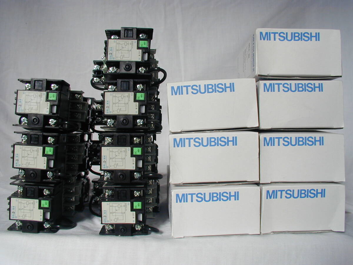【新品】三菱電機 SRLD-N4 DC48V 2a2b 機械ラッチ式電磁継電器 未使用 長期保管品 7個セット拍卖