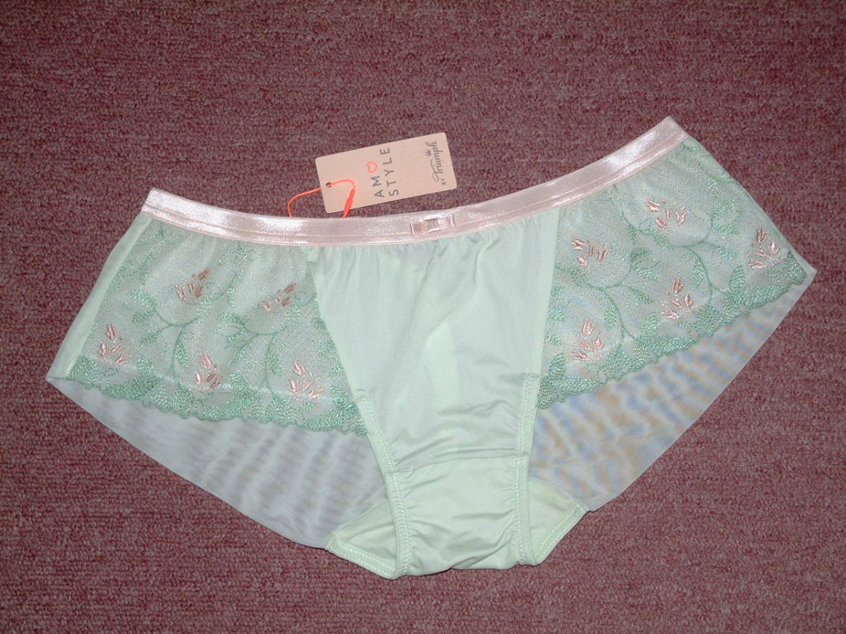 ★定価2530円★トリンプ AMO'S STYLE ワイルドステム ボーイズレングス リーフ柄のレースで華やかなデザイン AMST1368 PT JX Mサイズ M009拍卖