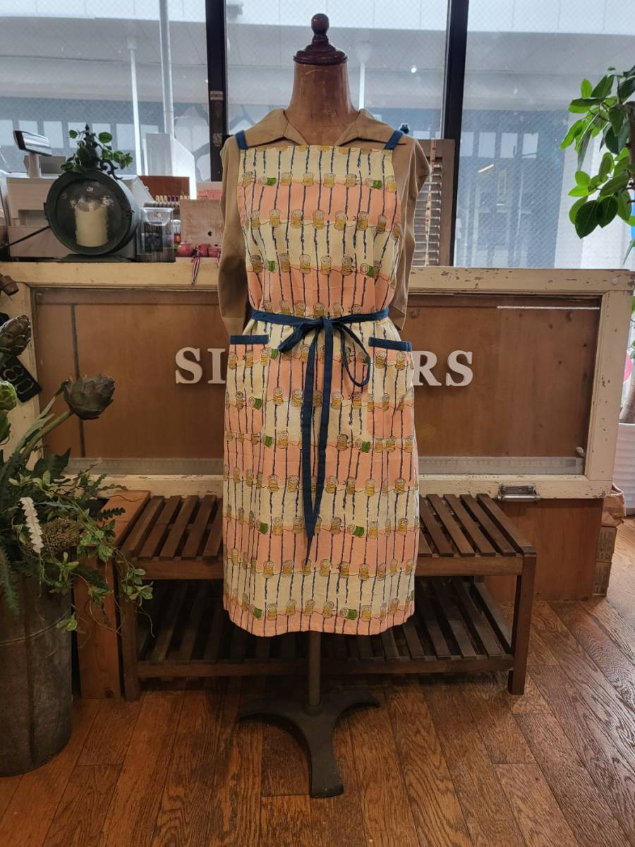 KILKI(キルキー) ブロックプリント(インドの伝統ハンドプリント) エプロン01 (PINK)拍卖