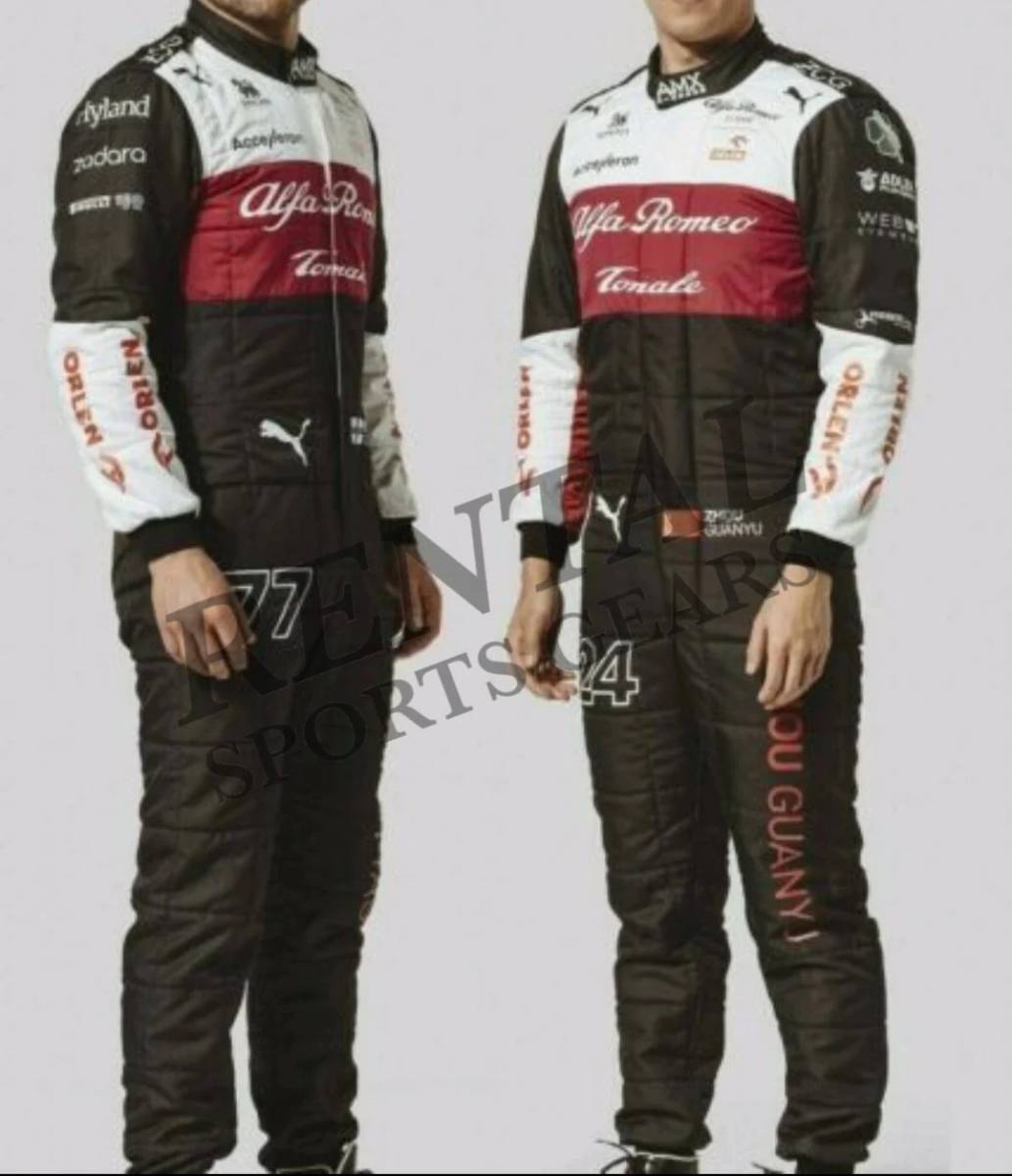 海外 高品質 送料込み Valtteri Bottas And Guanyu Zhou Alfa Romeo 2022 レーシングスーツ サイズ各種 レプリカ カスタム対応拍卖