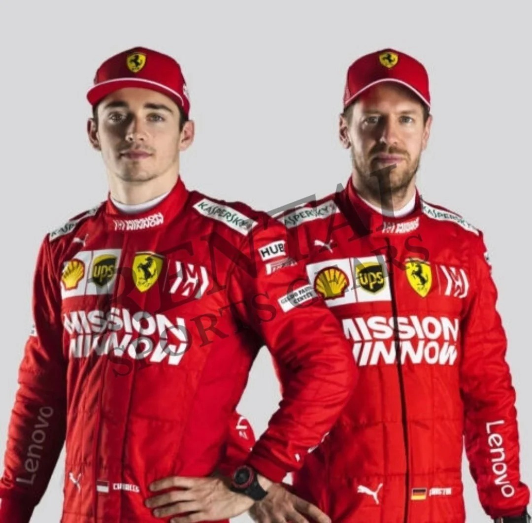 海外 高品質 送料込み Sebastian Vettel and Carles Leclerc Ferrari 2019 F1 レーシングスーツ サイズ各種 レプリカ カスタム対応拍卖