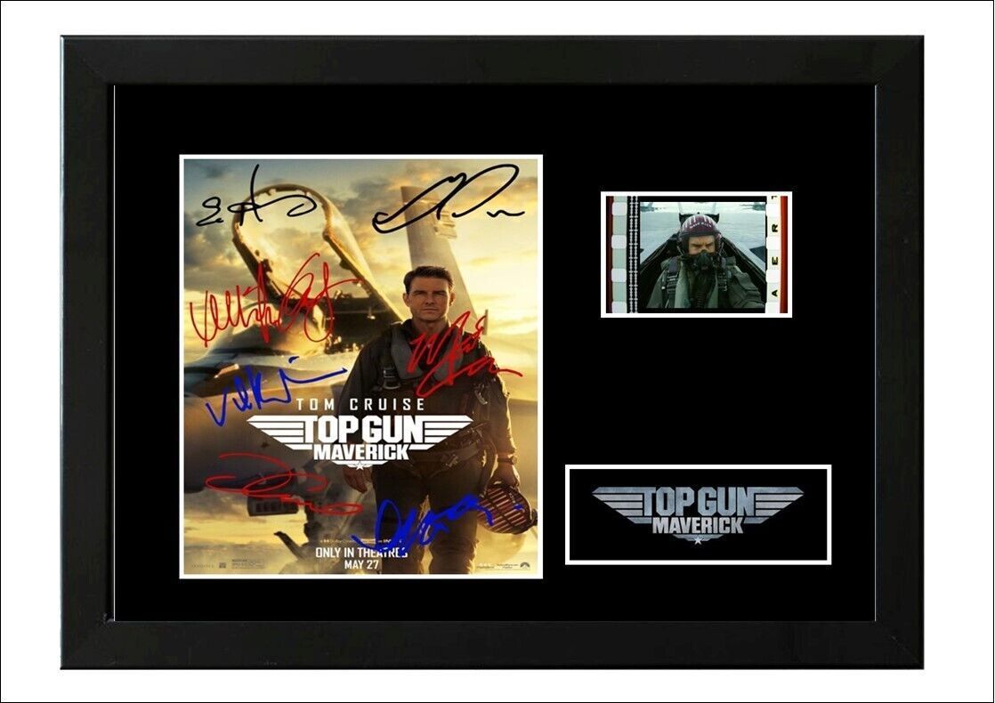 海外 限定品 送料込み トップガン TOPGUN   マーヴェリック トム・クルーズ  キャスト複製サイン フレーム ディスプレイ拍卖