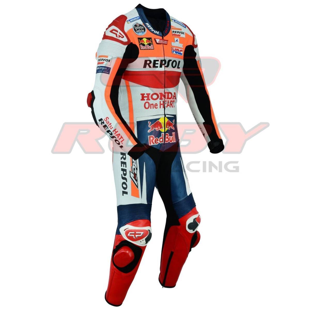 海外 送料込み  高品質 マルク・マルケス Repsol MotoGp レーシング レザースーツ  サイズ各種 レプリカ 3拍卖