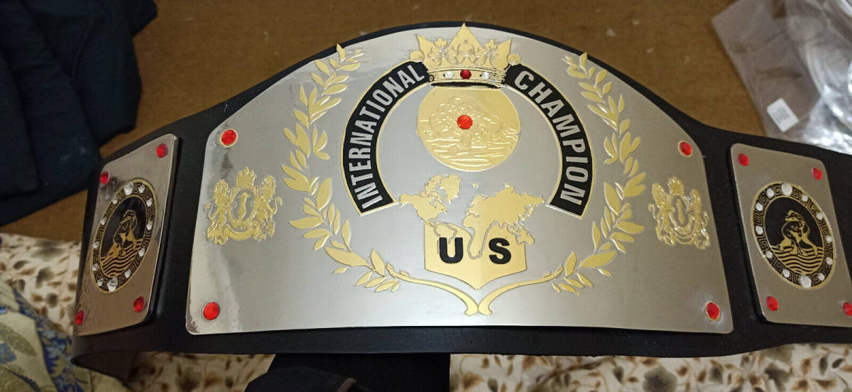 海外 限定品 送料込み AWA INTERNATIONAL CHAMPION プロレス チャンピオン 優勝 ベルト 高品質 レプリカ 3拍卖