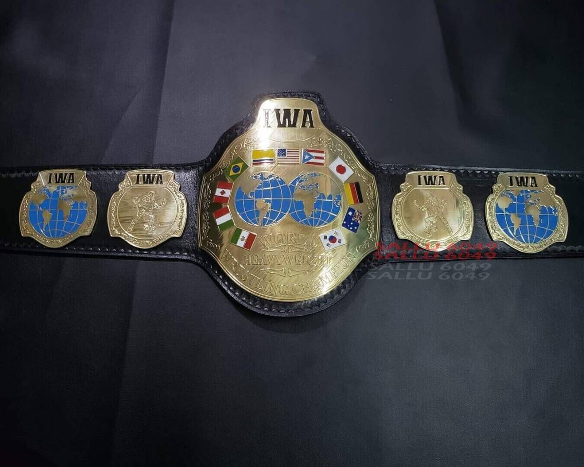海外 限定品 送料込み IWA World Heavyweight Wrestling チャンピオン 優勝 ベルト 高品質 レプリカ 2拍卖