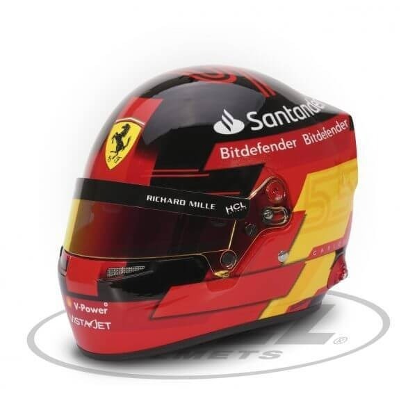海外 高品質 送料込み カルロス・サインツJr フェラーリ F1 レーシング用ヘルメット 実用 等身大サイズ 1990 レプリカ 高品質拍卖