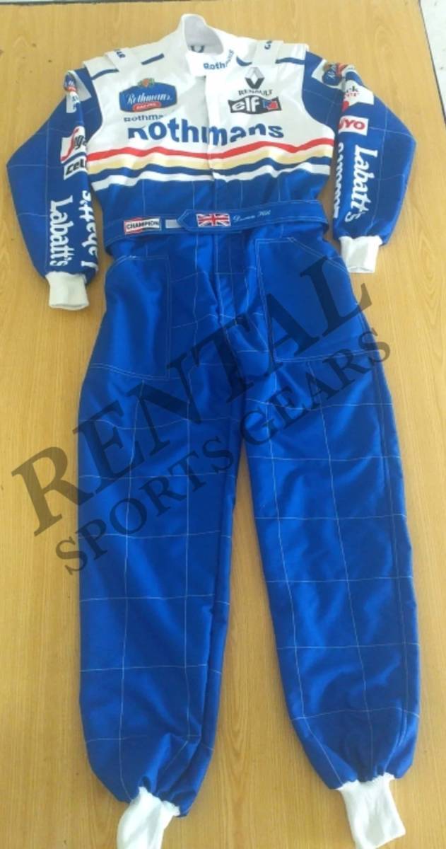 海外 高品質 送料込み デイモン・ヒル F1 Damon Hill Rothmans 1997 レーシングスーツ サイズ各種 レプリカ カスタム対応拍卖