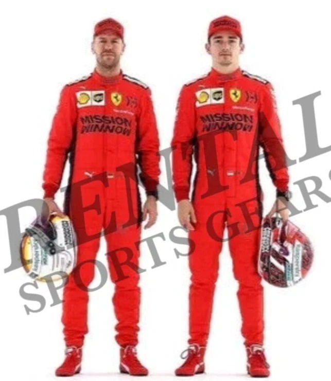 海外 高品質 送料込み Sebastian Vettel and Carles Leclerc Ferrari 2020 F1 レーシングスーツ サイズ各種 レプリカ カスタム対応拍卖