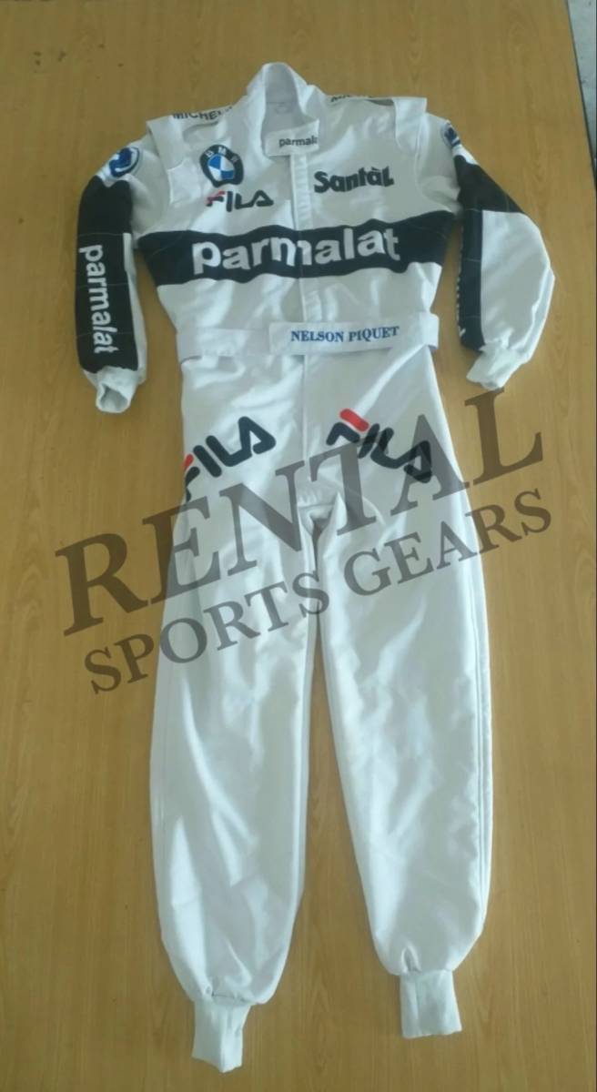 海外 高品質 送料込み ネルソン・ピケ Nelson Piquet Parmalat 1983 F1 レーシングスーツ サイズ各種 レプリカ カスタム対応拍卖